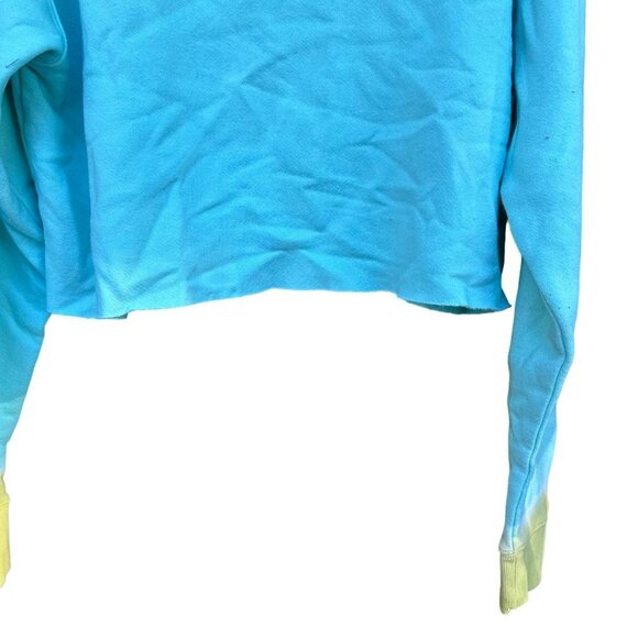 Wild Fable Tie Dye Teal Crop Hoodie Size M - Picture 12 of 12